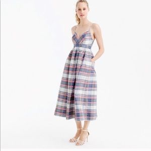 J CREW Plaid Sundress MIDI Summer Spring Flowy Preppy Size 4